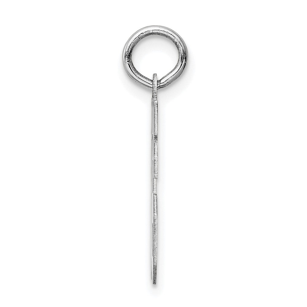 14k White Goldw Small Satin Number 16 Charm
