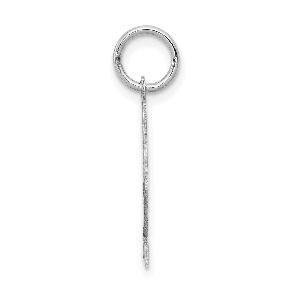 14k White Goldw Small Satin Number 22 Charm