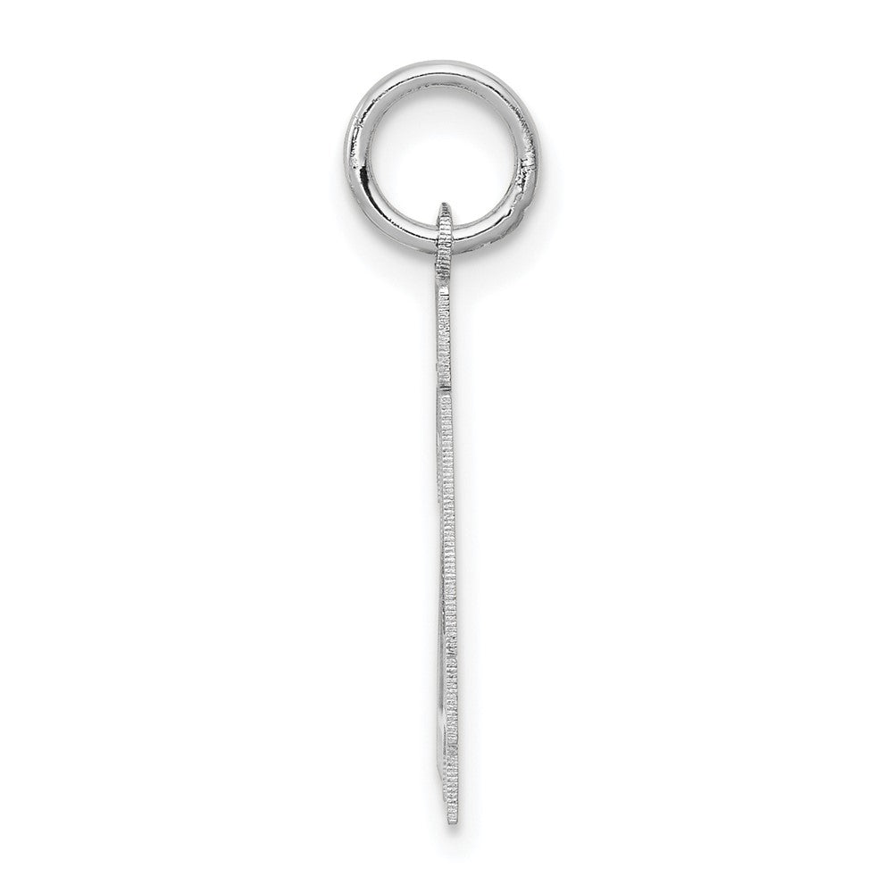 14k White Goldw Small Satin Number 24 Charm