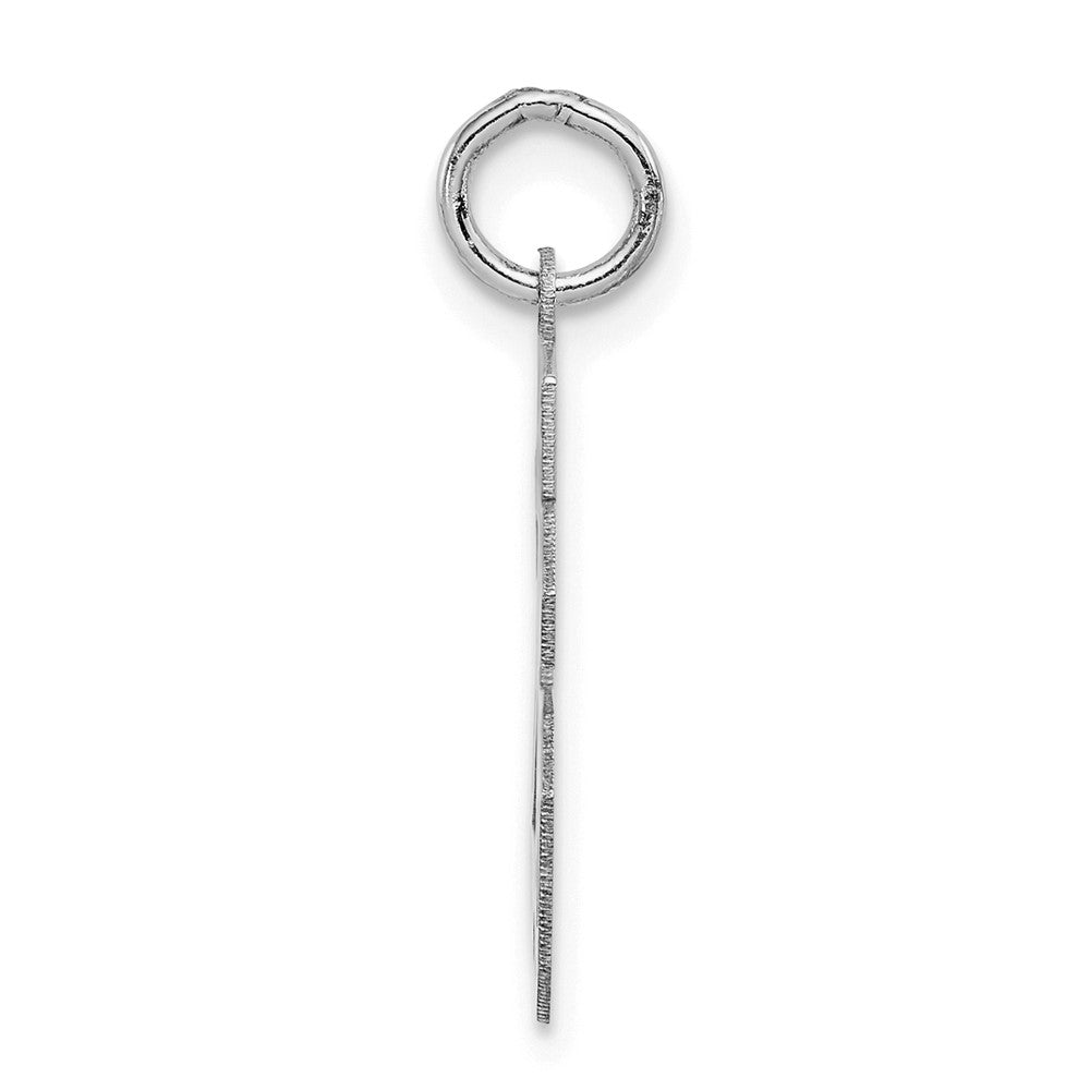 14k White Goldw Small Satin Number 26 Charm