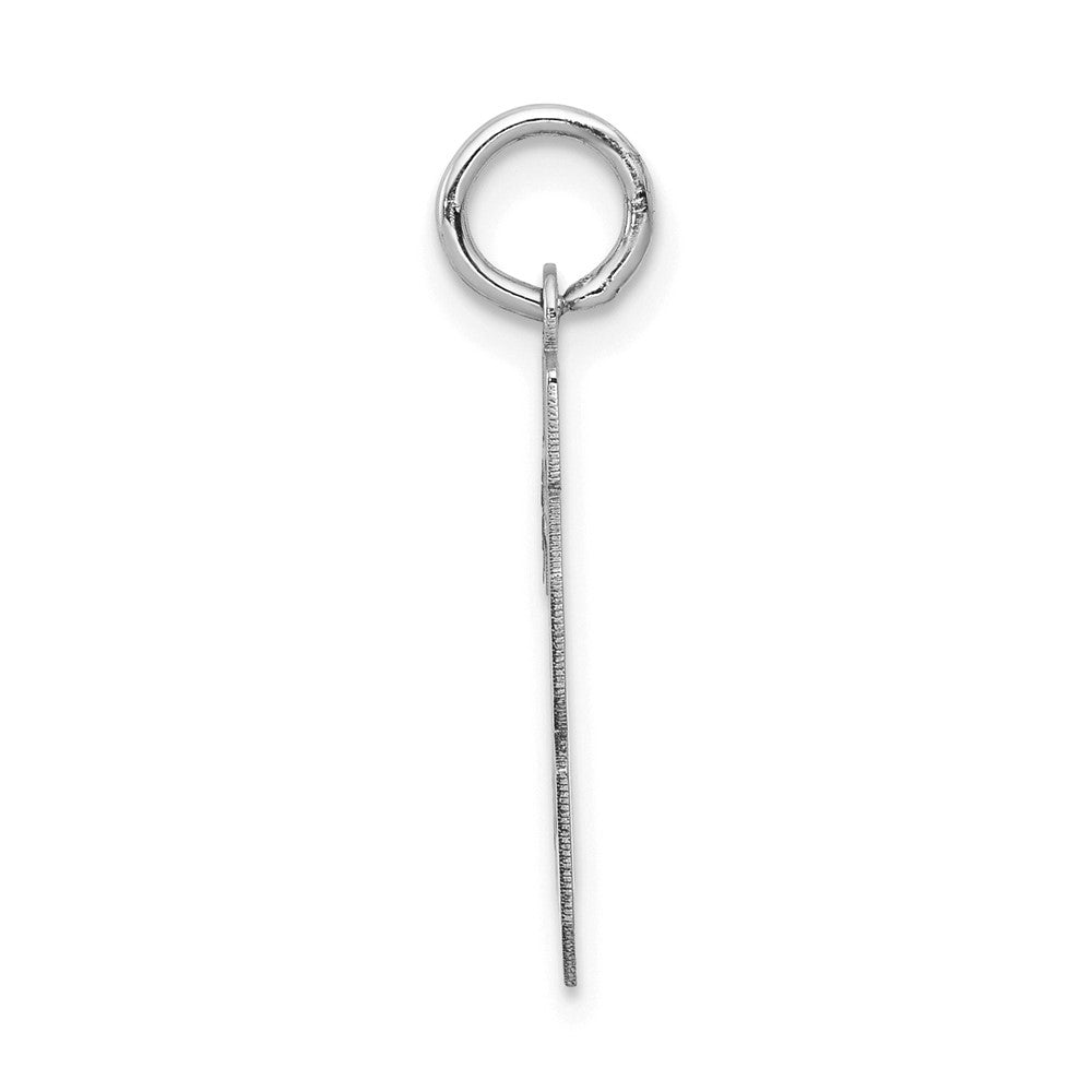14k White Goldw Small Satin Number 28 Charm