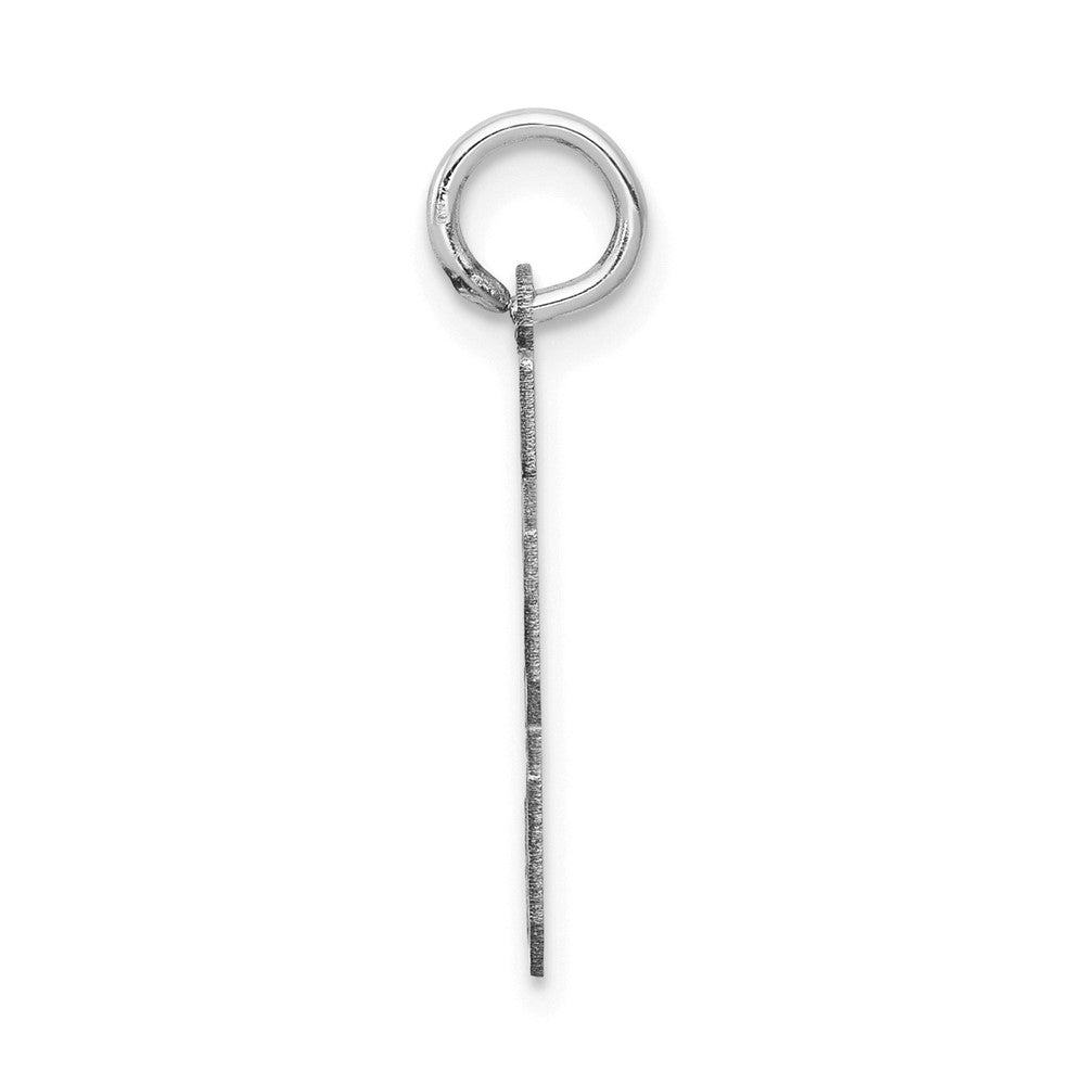 14k White Goldw Small Satin Number 33 Charm