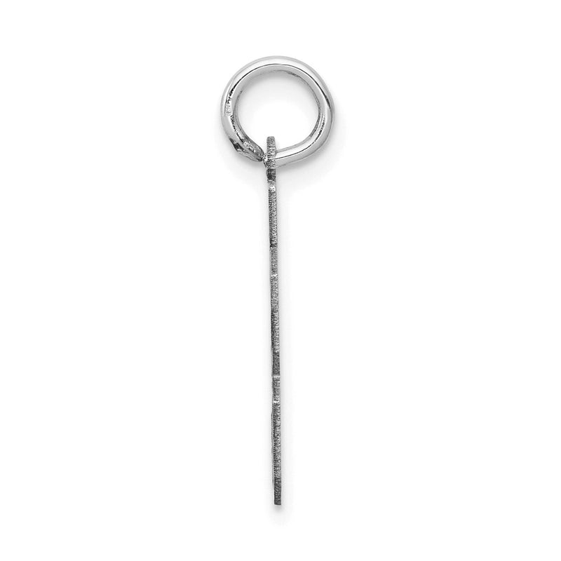 14k White Goldw Small Satin Number 33 Charm