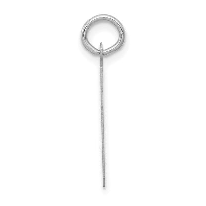 14k White Goldw Small Satin Number 39 Charm