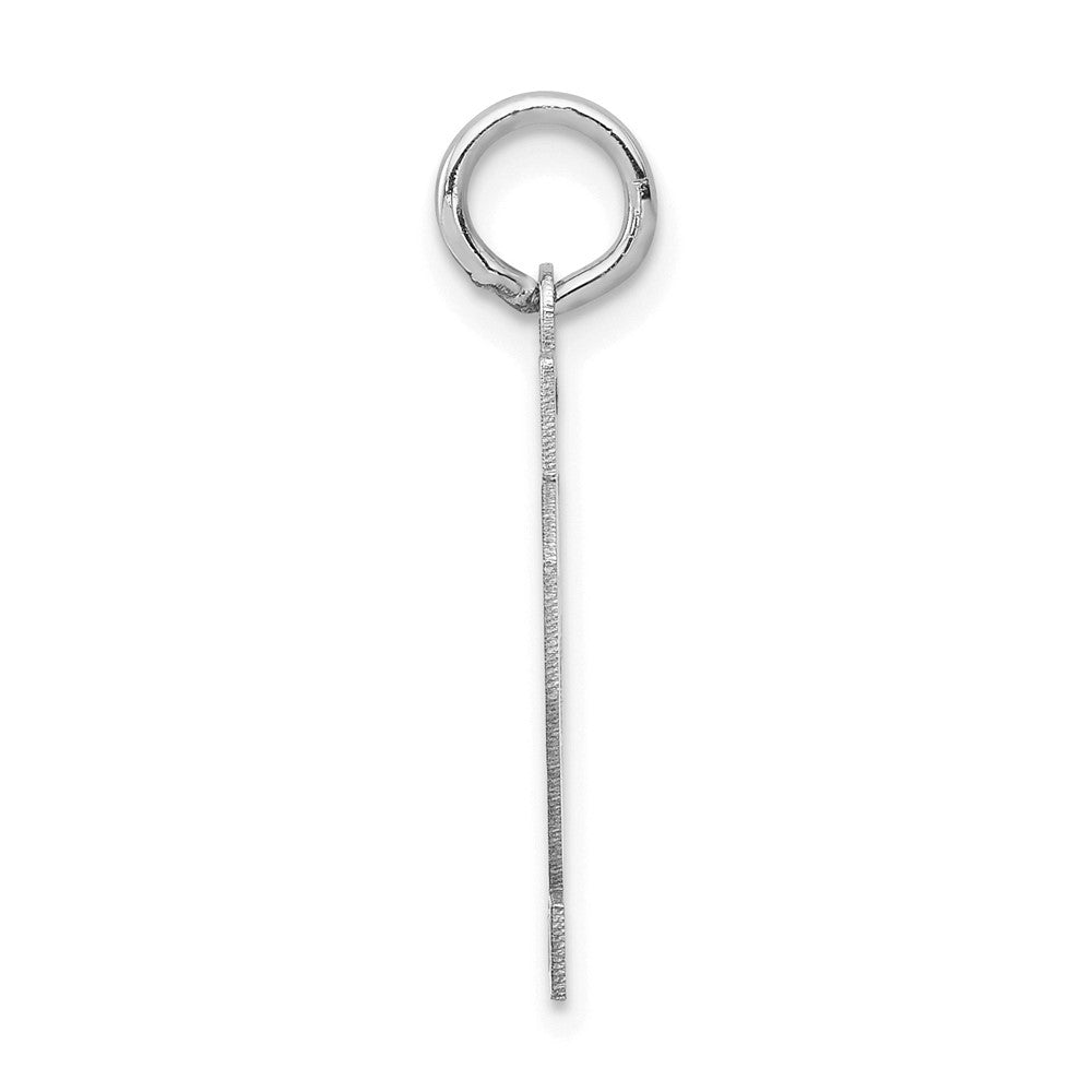 14k White Goldw Small Satin Number 62 Charm