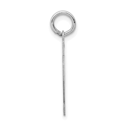 14k White Goldw Small Satin Number 62 Charm