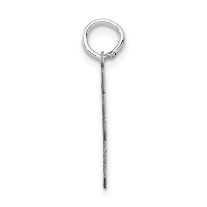 14k White Goldw Small Satin Number 63 Charm