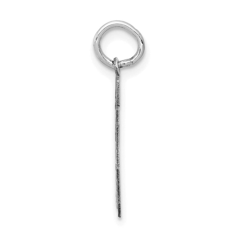 14k White Goldw Small Satin Number 65 Charm