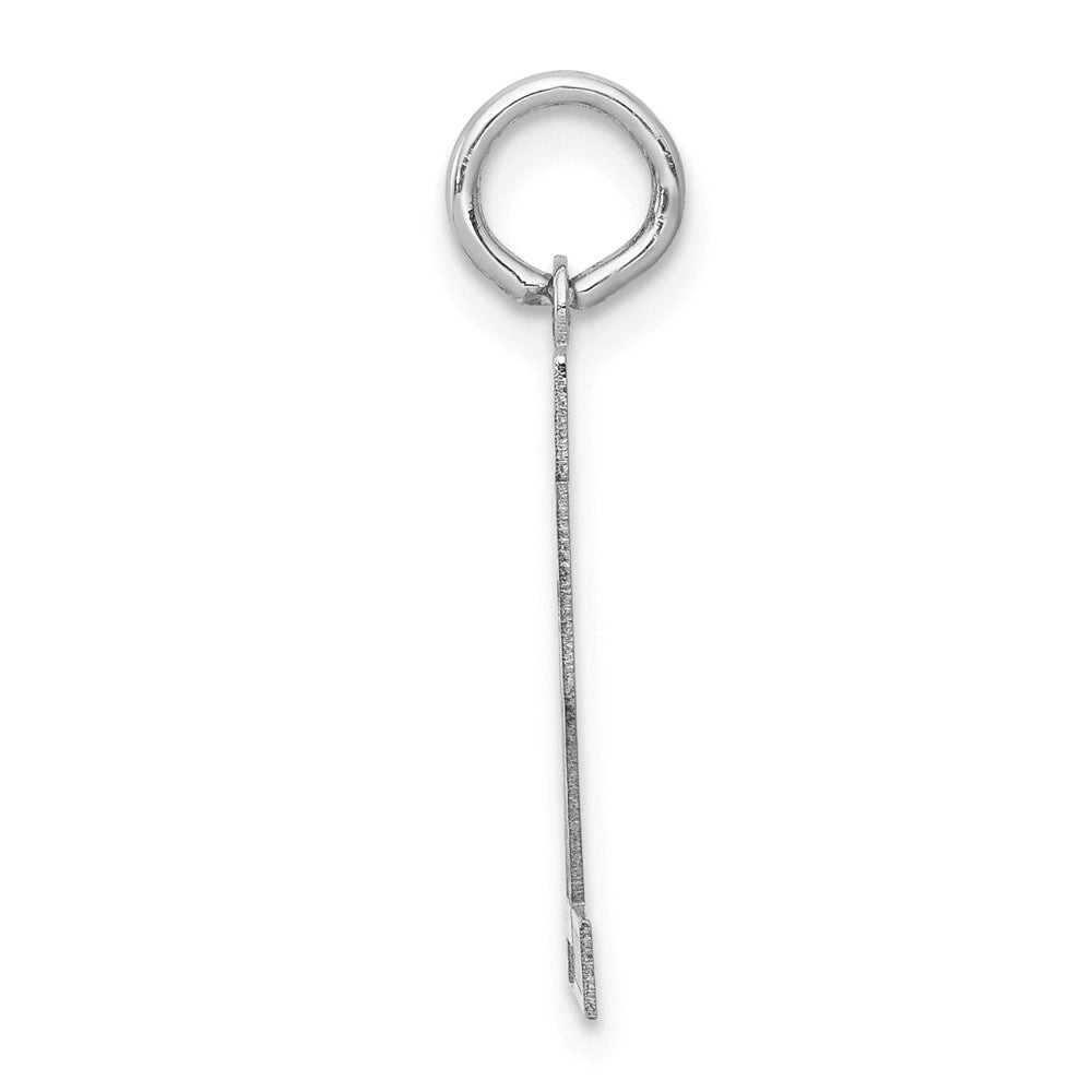 14k White Goldw Small Satin Number 72 Charm