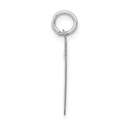 14k White Goldw Small Satin Number 79 Charm