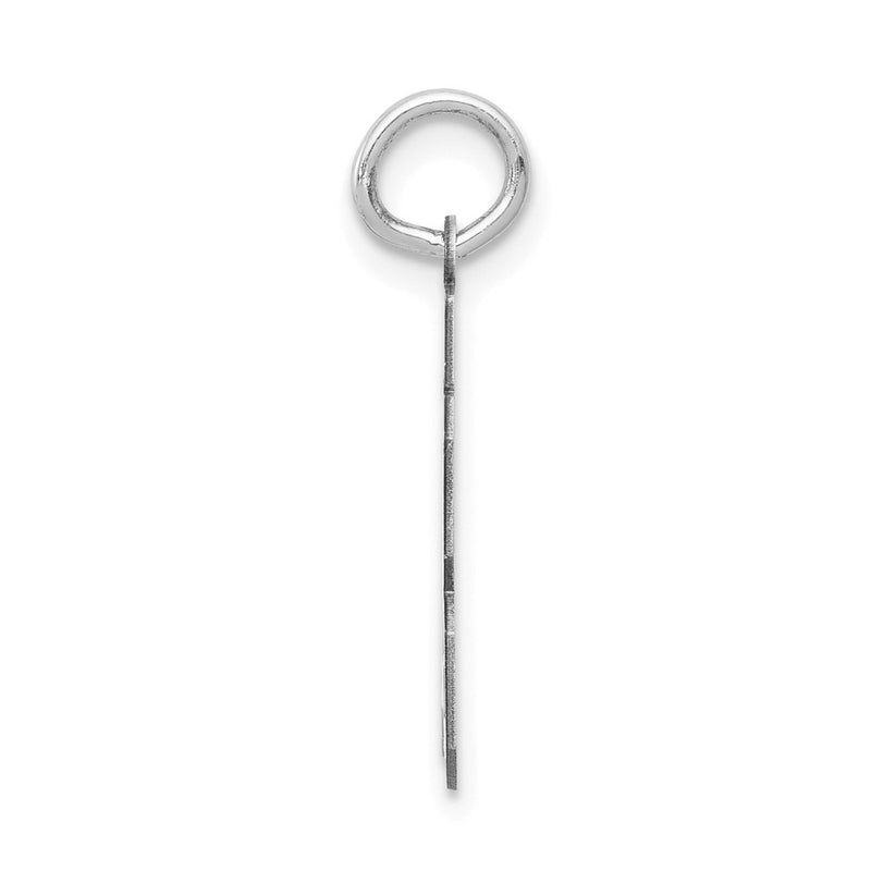 14k White Goldw Small Satin Number 83 Charm