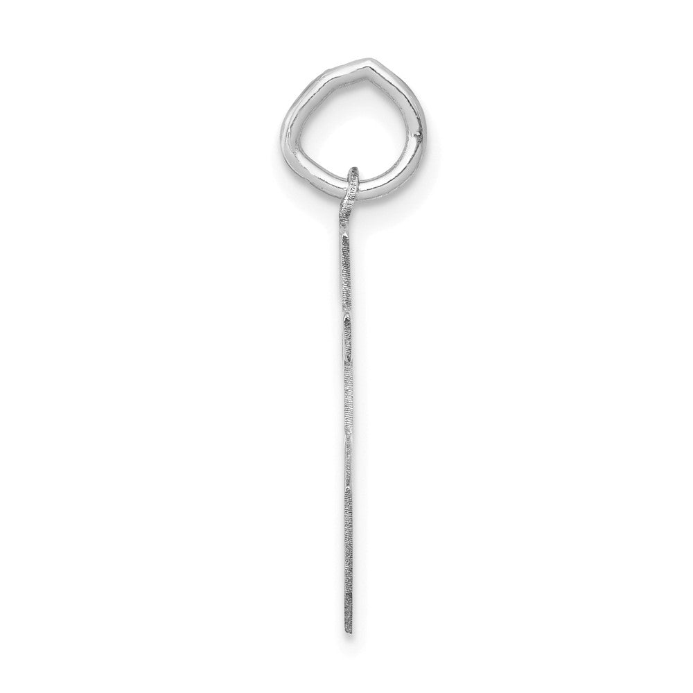 14k White Goldw Small Satin Number 85 Charm