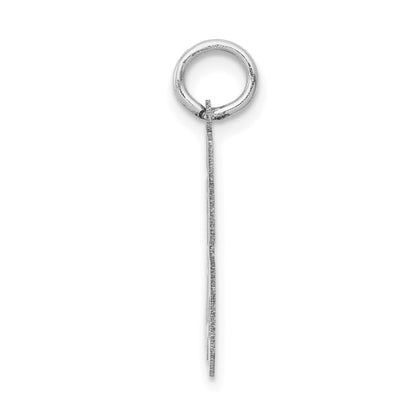 14k White Goldw Small Satin Number 86 Charm
