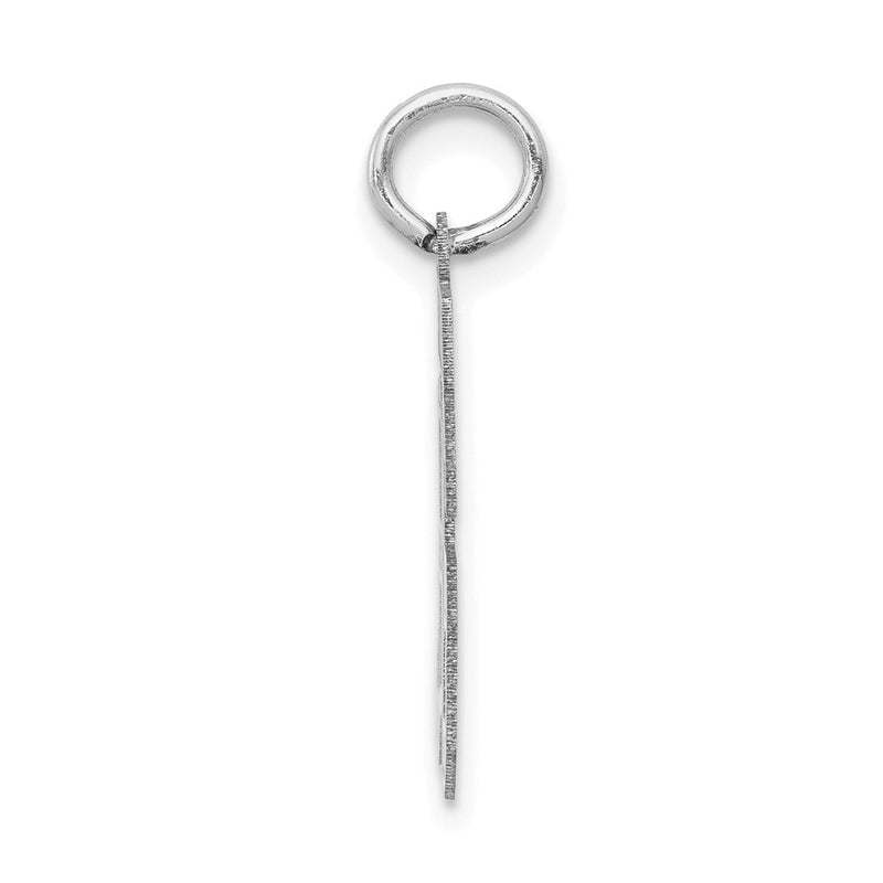 14k White Goldw Small Satin Number 86 Charm