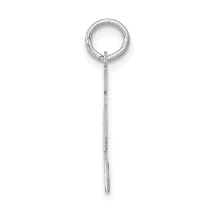 14k White Goldw Small Satin Number 91 Charm