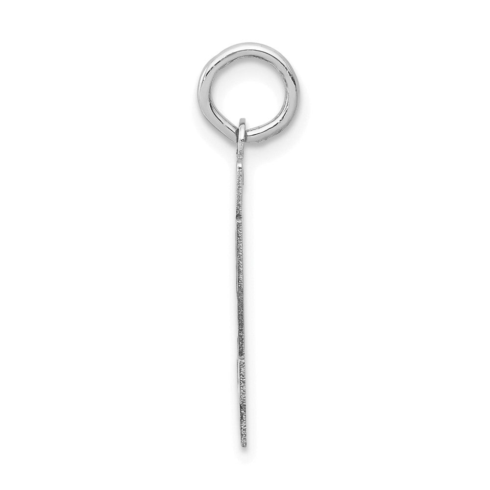 14k White Goldw Small Satin Number 94 Charm