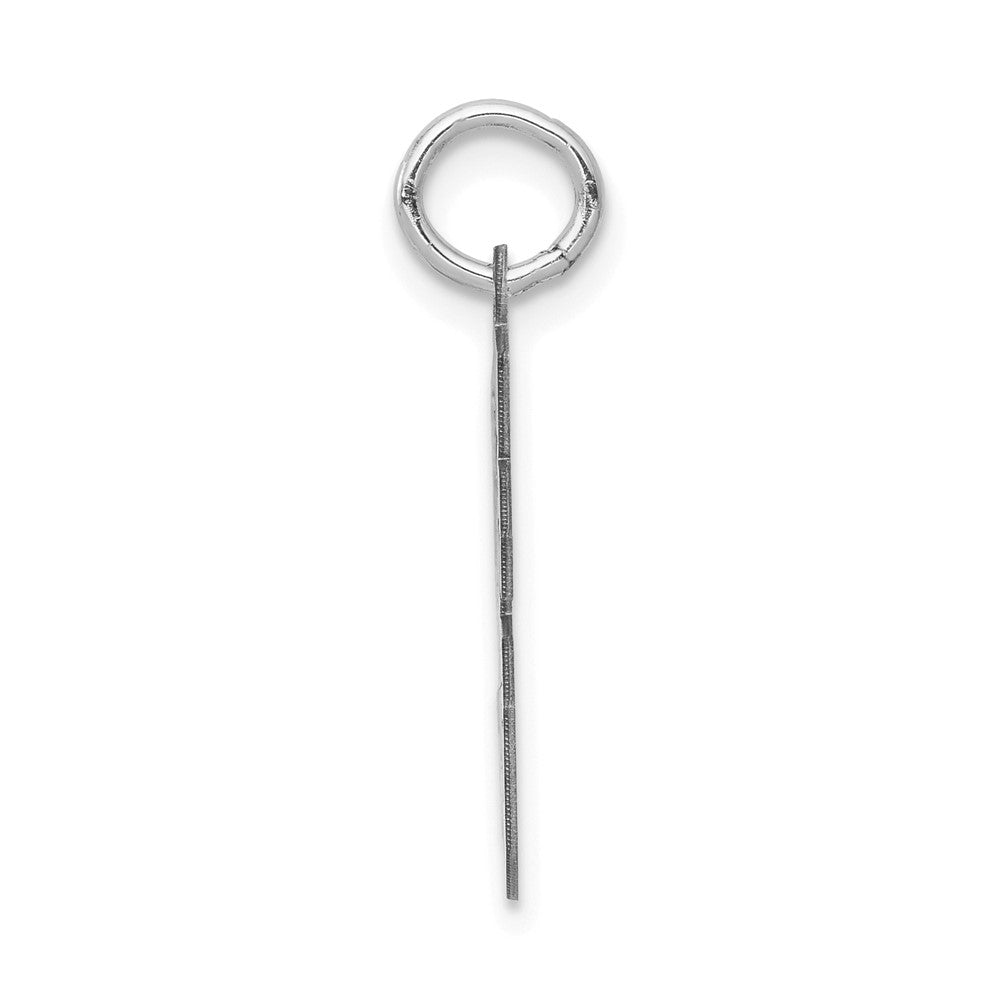 14k White Goldw Small Satin Number 96 Charm