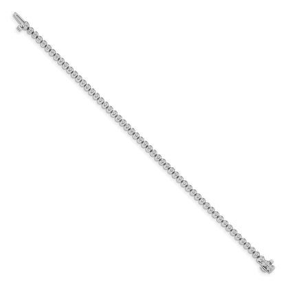 14K White Gold Complete 1 Carat Round Aaa Diamond 4 Prong 7 Inch Tennis Bracelet