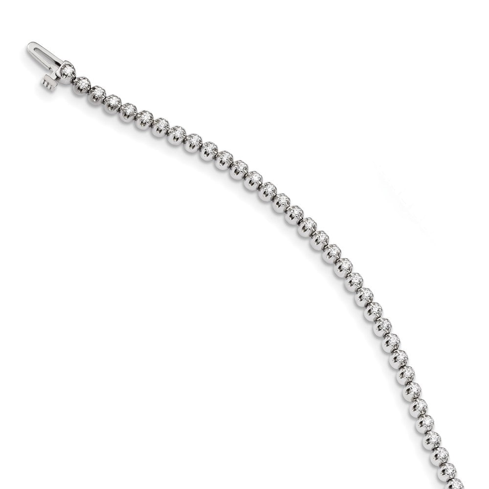 14K White Gold Complete 1 Carat Round Vs Diamond 4 Prong 7 Inch Tennis Bracelet