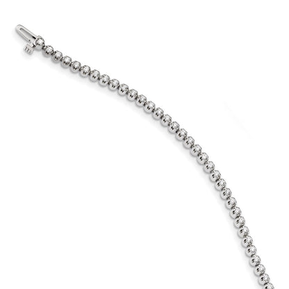 14K White Gold Complete 1 Carat Round Vs Diamond 4 Prong 7 Inch Tennis Bracelet