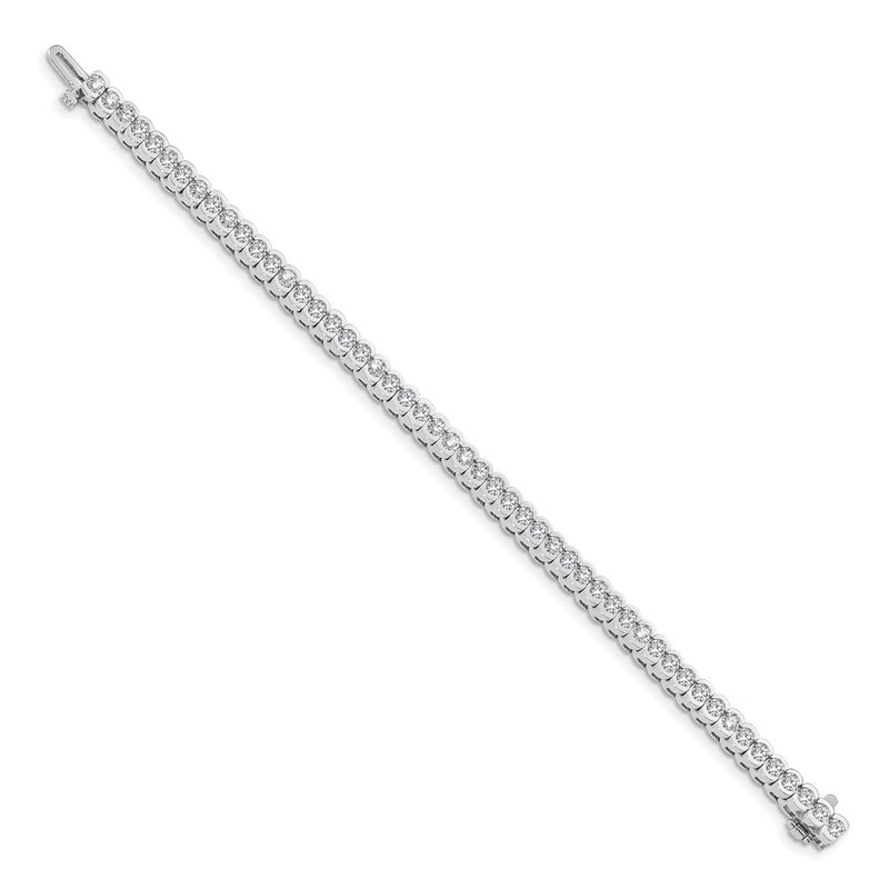 14k White Gold 5 1/2 Ct. Lab Grown Diamond VS/SI+ G+ Round Tennis Bracelet
