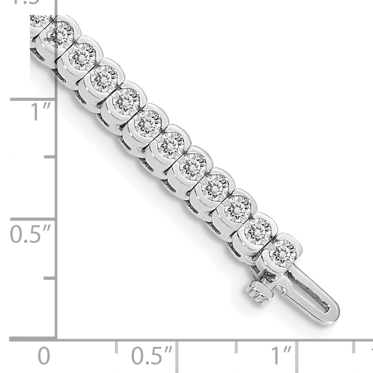 14k White Gold 5 1/2 Ct. Lab Grown Diamond VS/SI+ G+ Round Tennis Bracelet