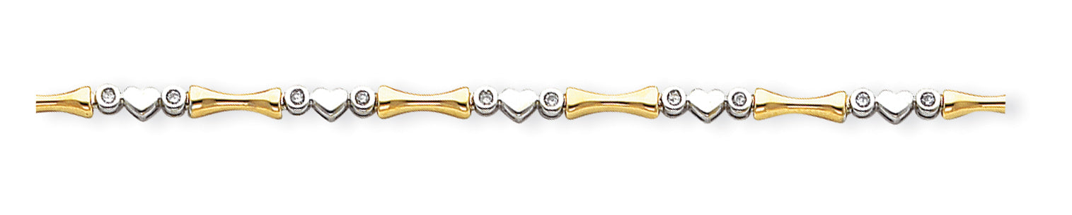 14K Two Tone Diamond Bracelet