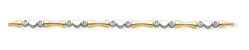 14K Two Tone Diamond Bracelet