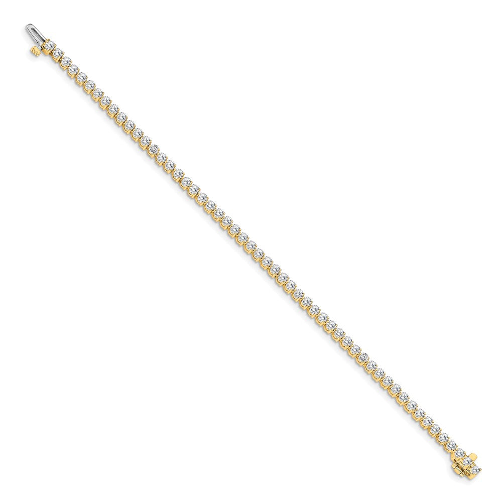 14K Yellow Gold True Origin 2 3/8 Carat Lab Grown Diamond Vs D E F Tennis Bracelet