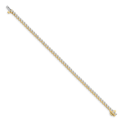 14K Yellow Gold True Origin 2 3/8 Carat Lab Grown Diamond Vs D E F Tennis Bracelet