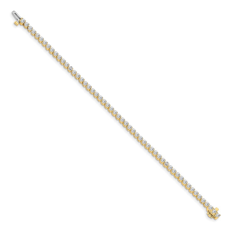 14K Yellow Gold True Origin 2 3/8 Carat Lab Grown Diamond Vs D E F Tennis Bracelet