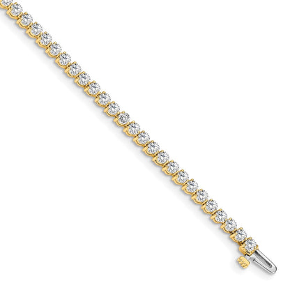 14K Yellow Gold True Origin 2 3/8 Carat Lab Grown Diamond Vs D E F Tennis Bracelet