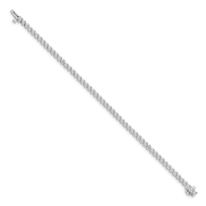 14K White Gold True Origin 2 3/8 Carat Lab Grown Diamond Vs D E F Tennis Bracelet