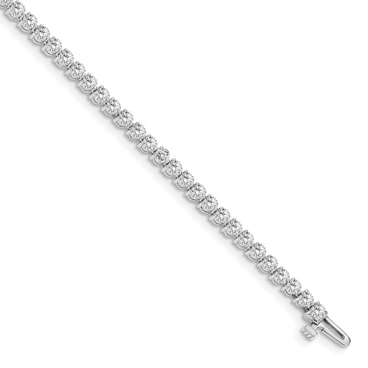 14K White Gold True Origin 2 3/8 Carat Lab Grown Diamond Vs D E F Tennis Bracelet
