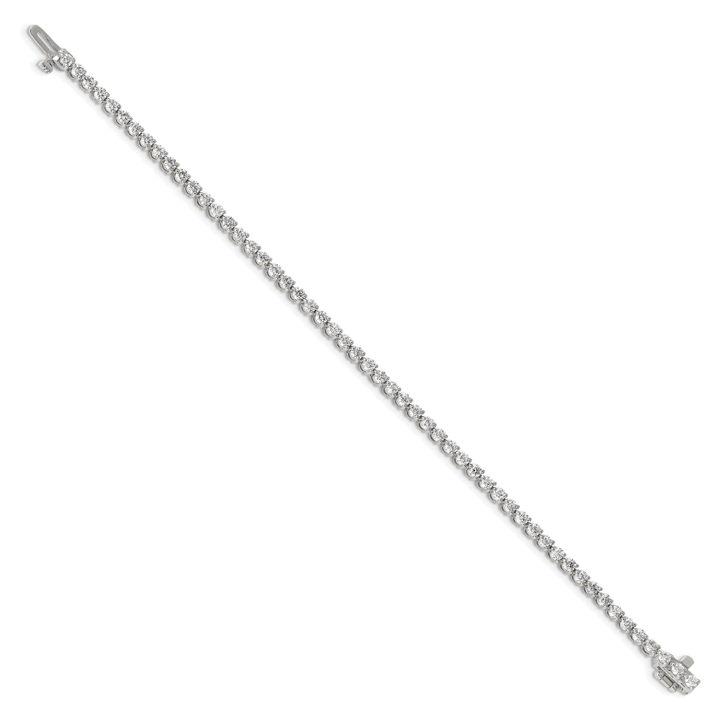 14k White Gold 3 1/3 Ct. Lab Grown Diamond VS/SI+ G+ Tennis Bracelet