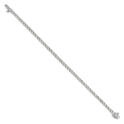 14K White Gold True Origin 2 3/4 Carat Lab Grown Diamond Vs D E F Tennis Bracelet