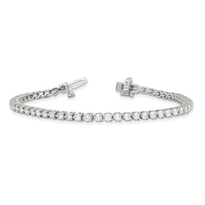 14K White Gold True Origin 2 3/4 Carat Lab Grown Diamond Vs D E F Tennis Bracelet