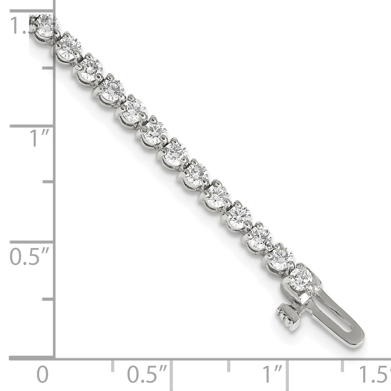 14K White Gold True Origin 2 3/4 Carat Lab Grown Diamond Vs D E F Tennis Bracelet