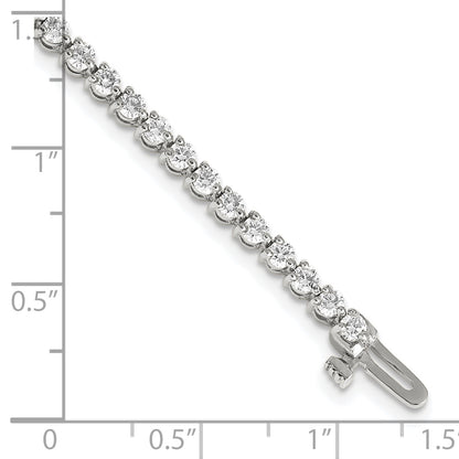 14K White Gold True Origin 2 3/4 Carat Lab Grown Diamond Vs D E F Tennis Bracelet
