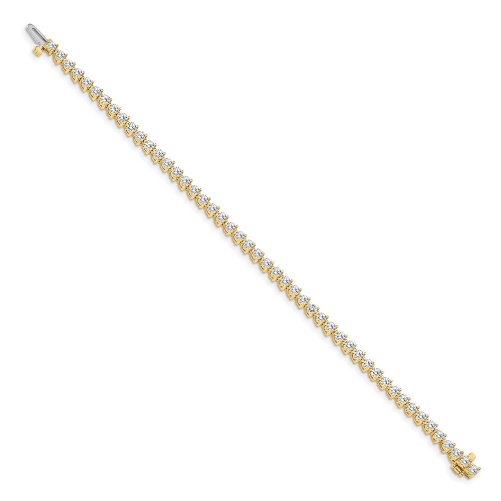 14K Yellow Gold True Origin 4 1/3 Carat Lab Grown Diamond Vs D E F Tennis Bracelet