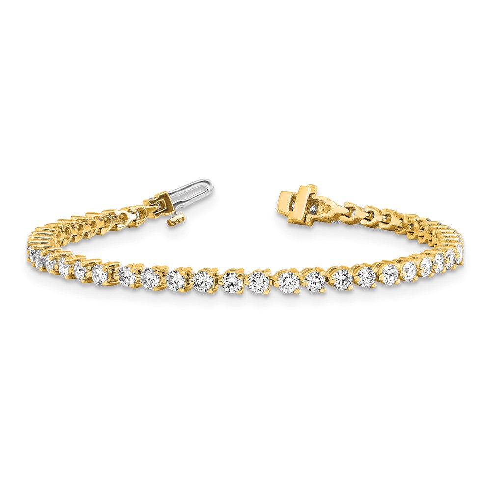 14K Yellow Gold True Origin 4 3/4 Carat Lab Grown Diamond Vs D E F Tennis Bracelet