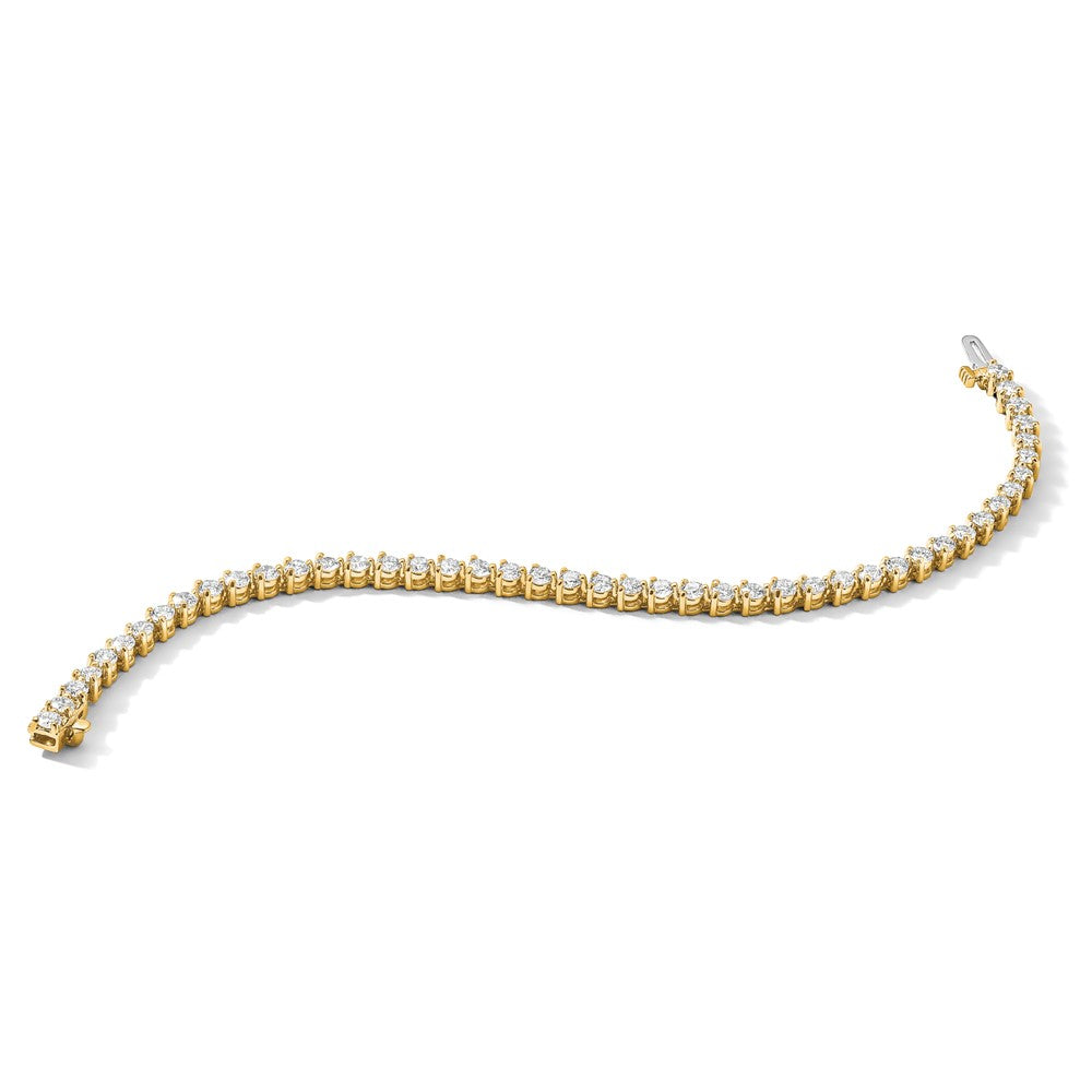 14k Yellow Gold 4 3/4 Ct. Lab Grown Diamond VS/SI+ G+ Tennis Bracelet