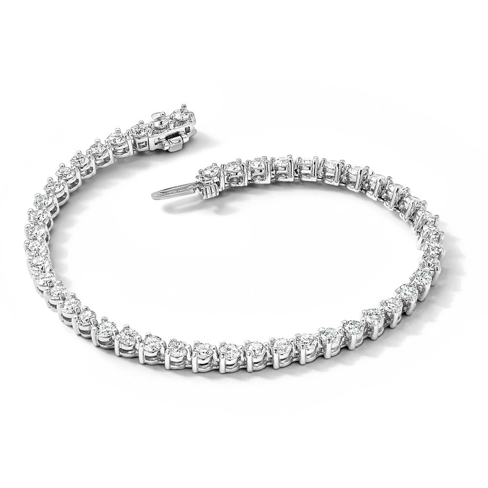 14k White Gold 4 3/4 Ct. Lab Grown Diamond VS/SI+ G+ Tennis Bracelet