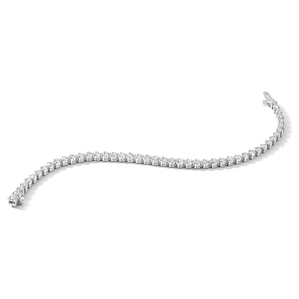 14k White Gold 4 3/4 Ct. Lab Grown Diamond VS/SI+ G+ Tennis Bracelet