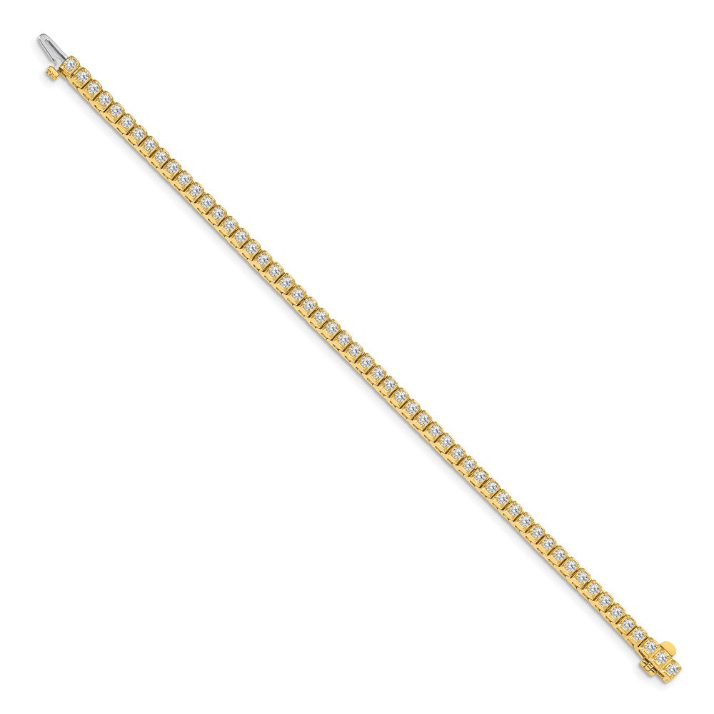 14k Yellow Gold Lab Grown Diamond VS/SI FGH Tennis Bracelet