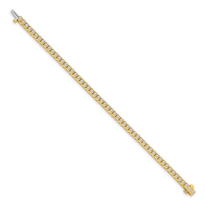 14k Yellow Gold Lab Grown Diamond VS/SI FGH Tennis Bracelet