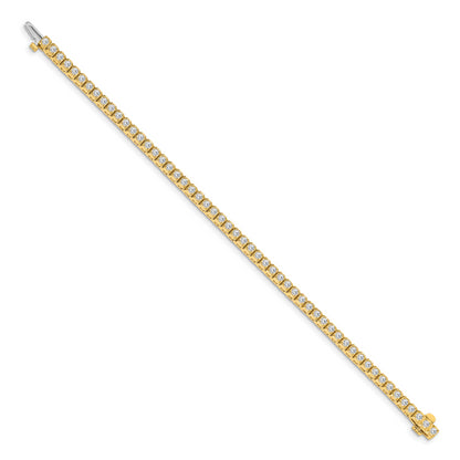 14k Yellow Gold Lab Grown Diamond VS/SI FGH Tennis Bracelet