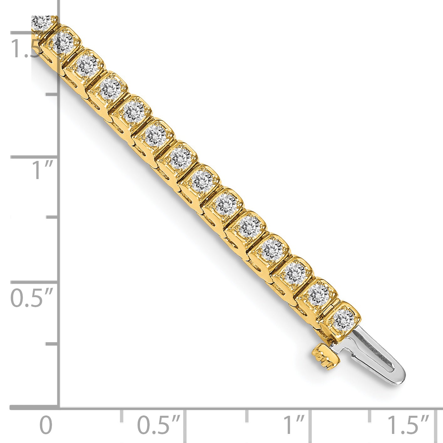 14k Yellow Gold Lab Grown Diamond VS/SI FGH Tennis Bracelet