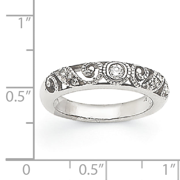 14k White Gold VS Diamond Wedding Band