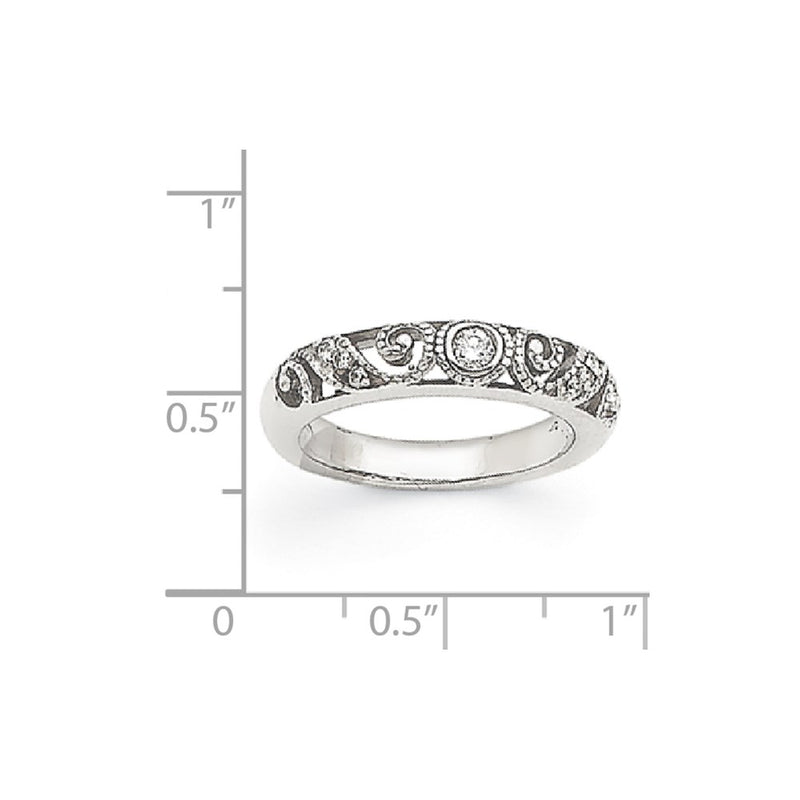 14k White Gold VS Diamond Wedding Band